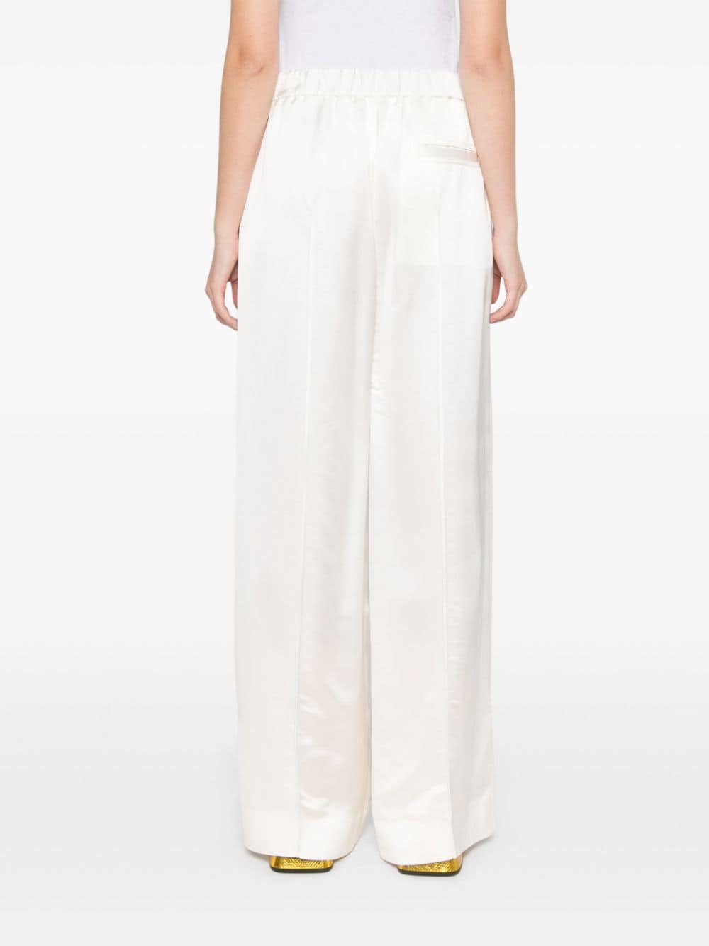 Pantaloni in raso in bianco Jil sander - donna 
