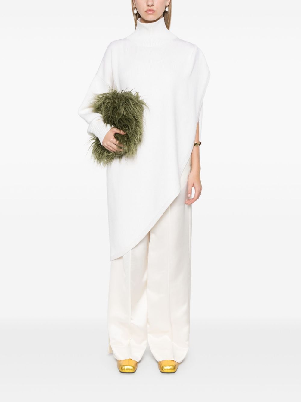 Pantaloni in raso in bianco Jil sander - donna 