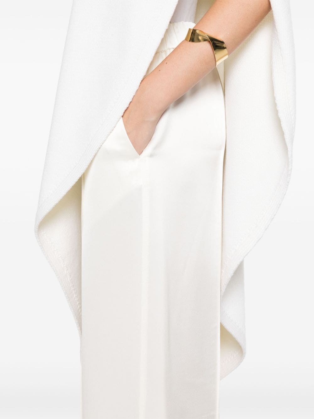 Pantaloni in raso in bianco Jil sander - donna 