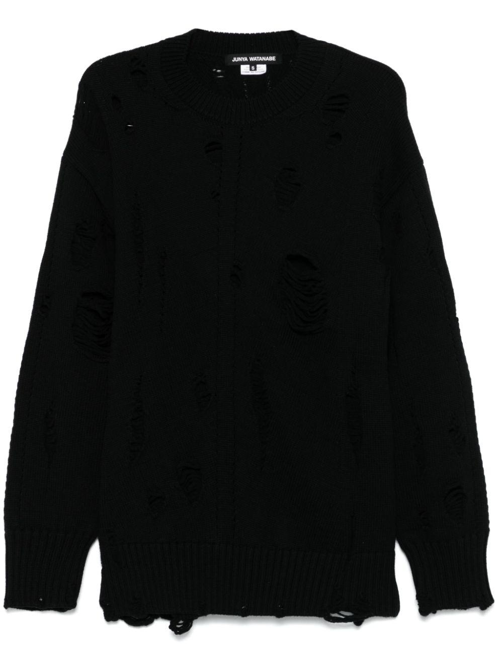 Maglione con effetto vissuto in nero Junya watanabe - donna 