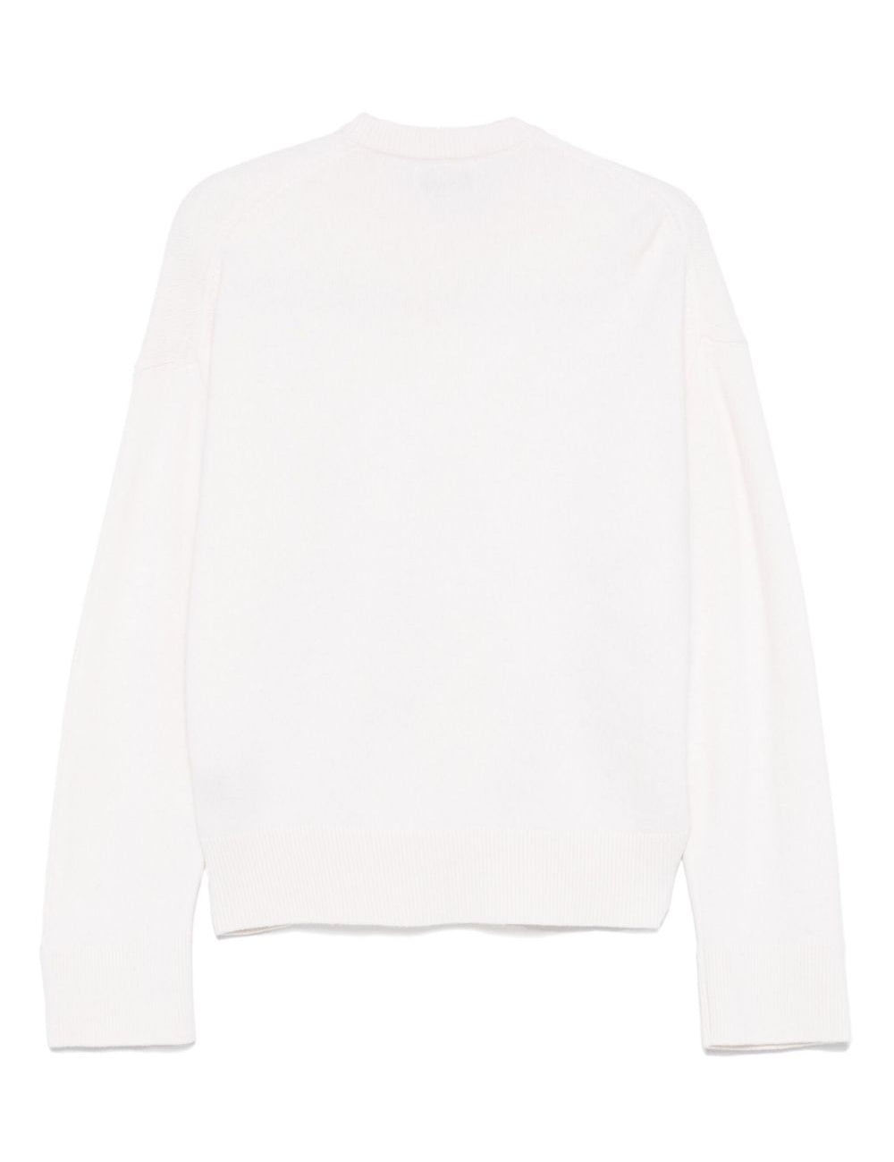 Maglione girocollo asimmetrico in bianco Laneus - donna 