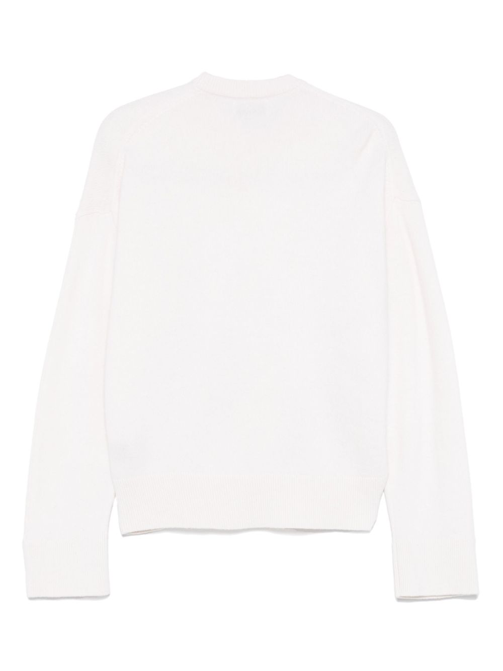 Maglione girocollo asimmetrico in bianco Laneus - donna 