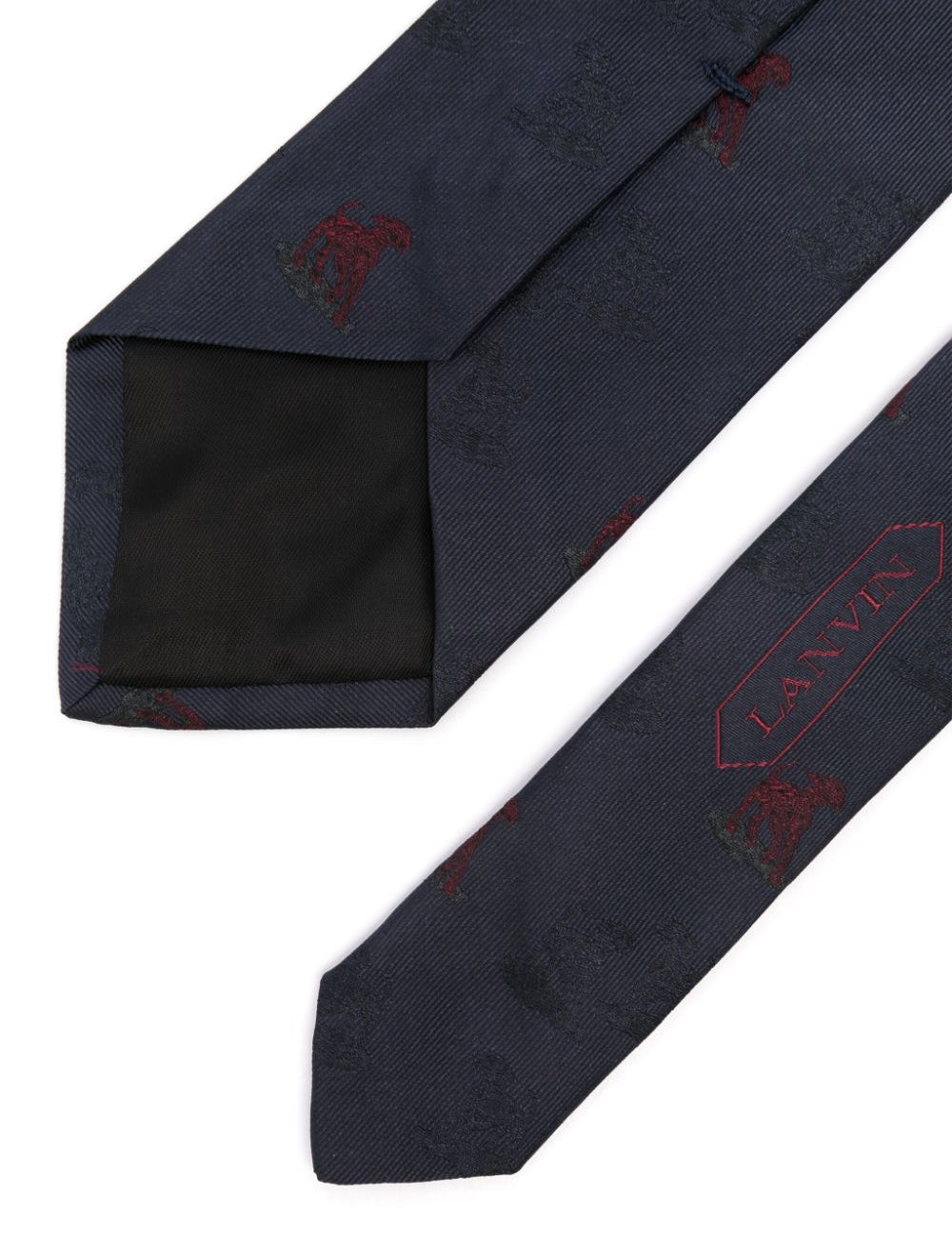 Cravatta Dog in blu di Lanvin - uomo 