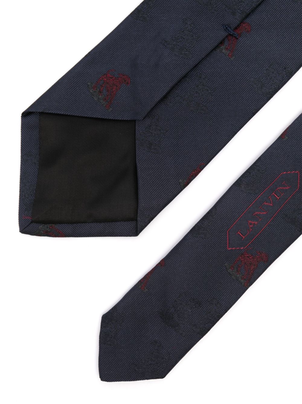 Cravatta Dog in blu di Lanvin - uomo 
