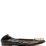 Ballerine con fibbia in nero di Lanvin - donna 