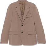 Giacca monopetto in lana in marrone Lanvin- uomo 
