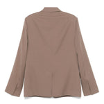 Giacca monopetto in lana in marrone Lanvin- uomo 