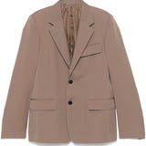 Giacca monopetto in lana in marrone Lanvin- uomo 