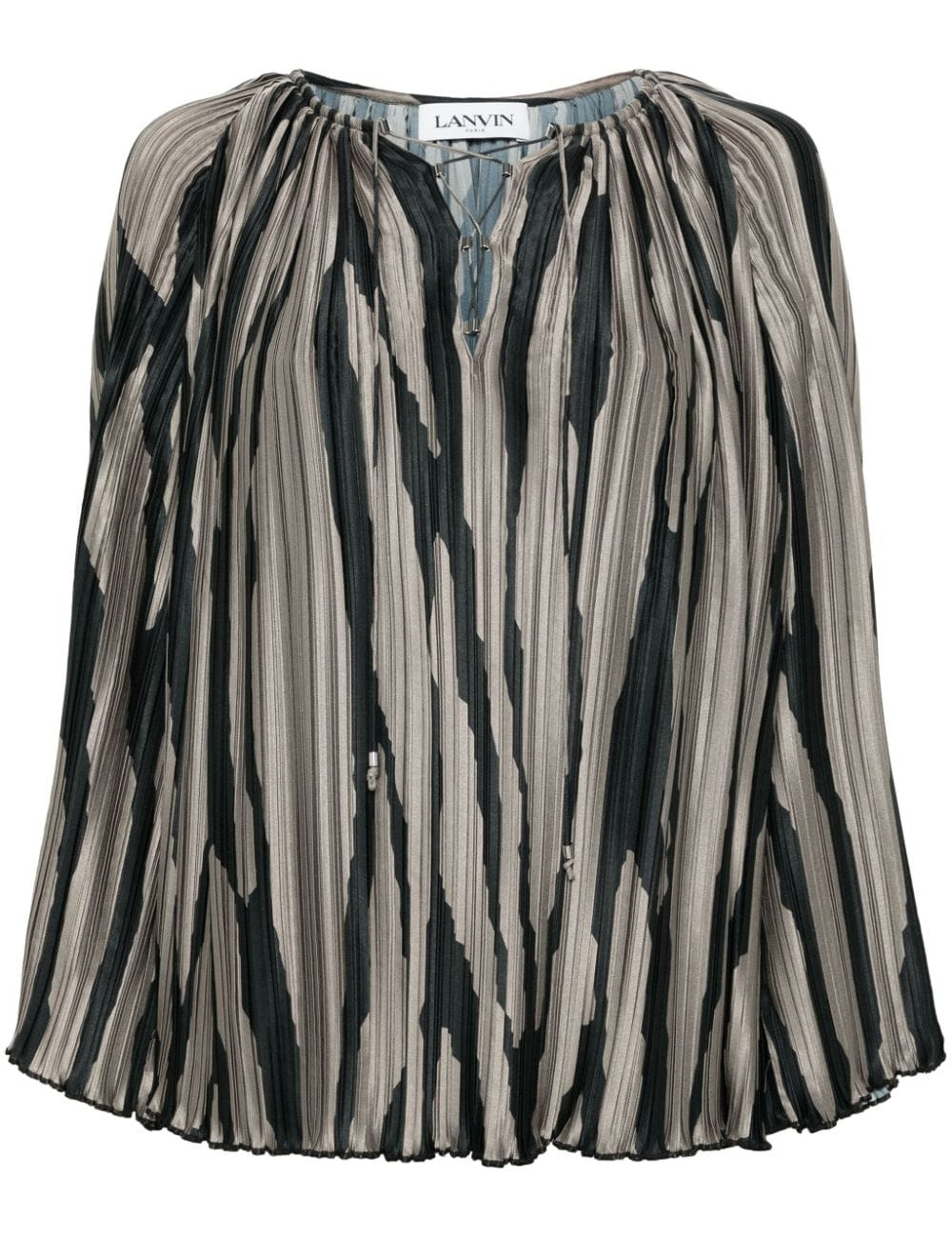Blusa con stampa in grigio di Lanvin - donna 
