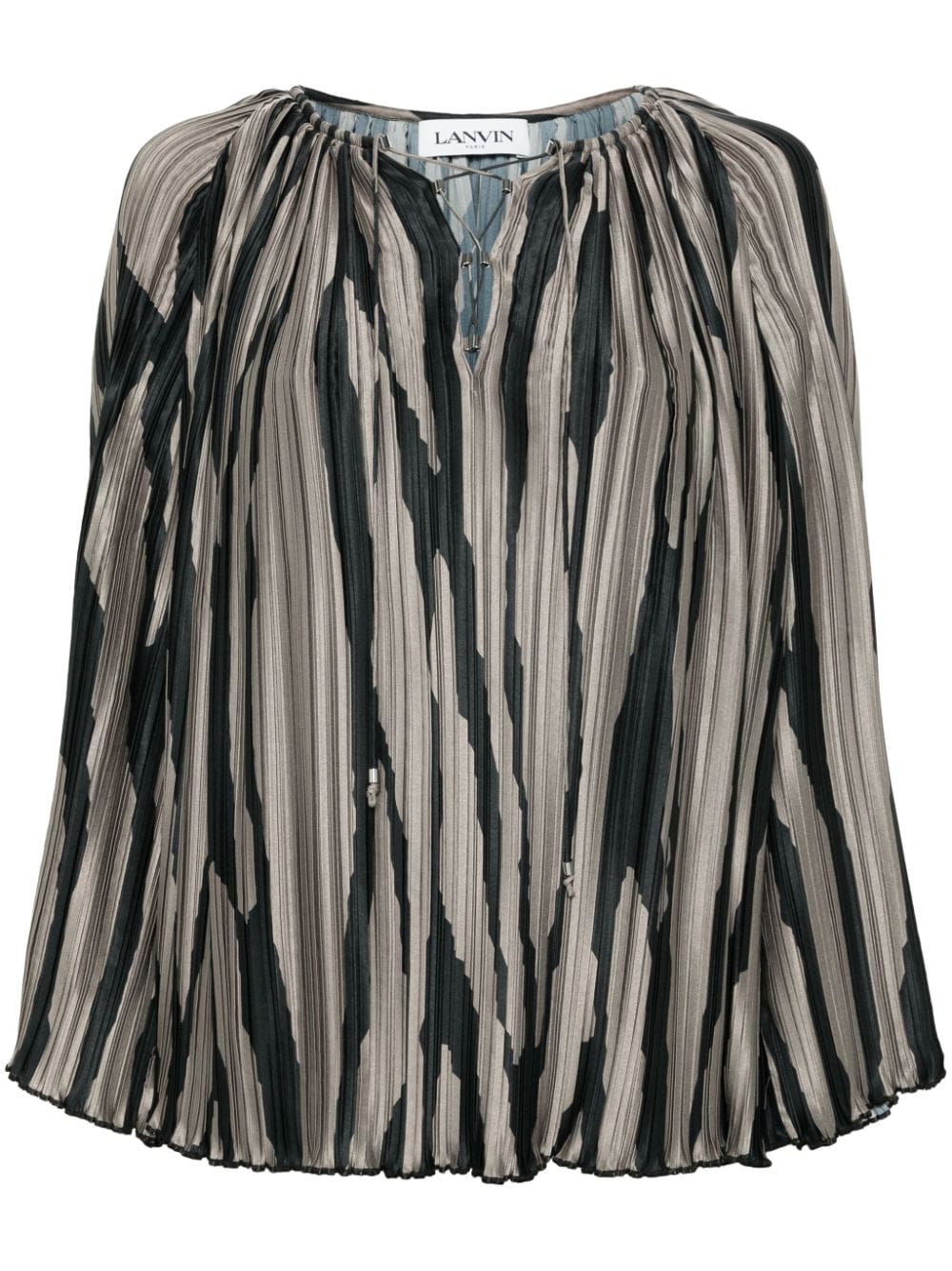Blusa con stampa in grigio di Lanvin - donna 