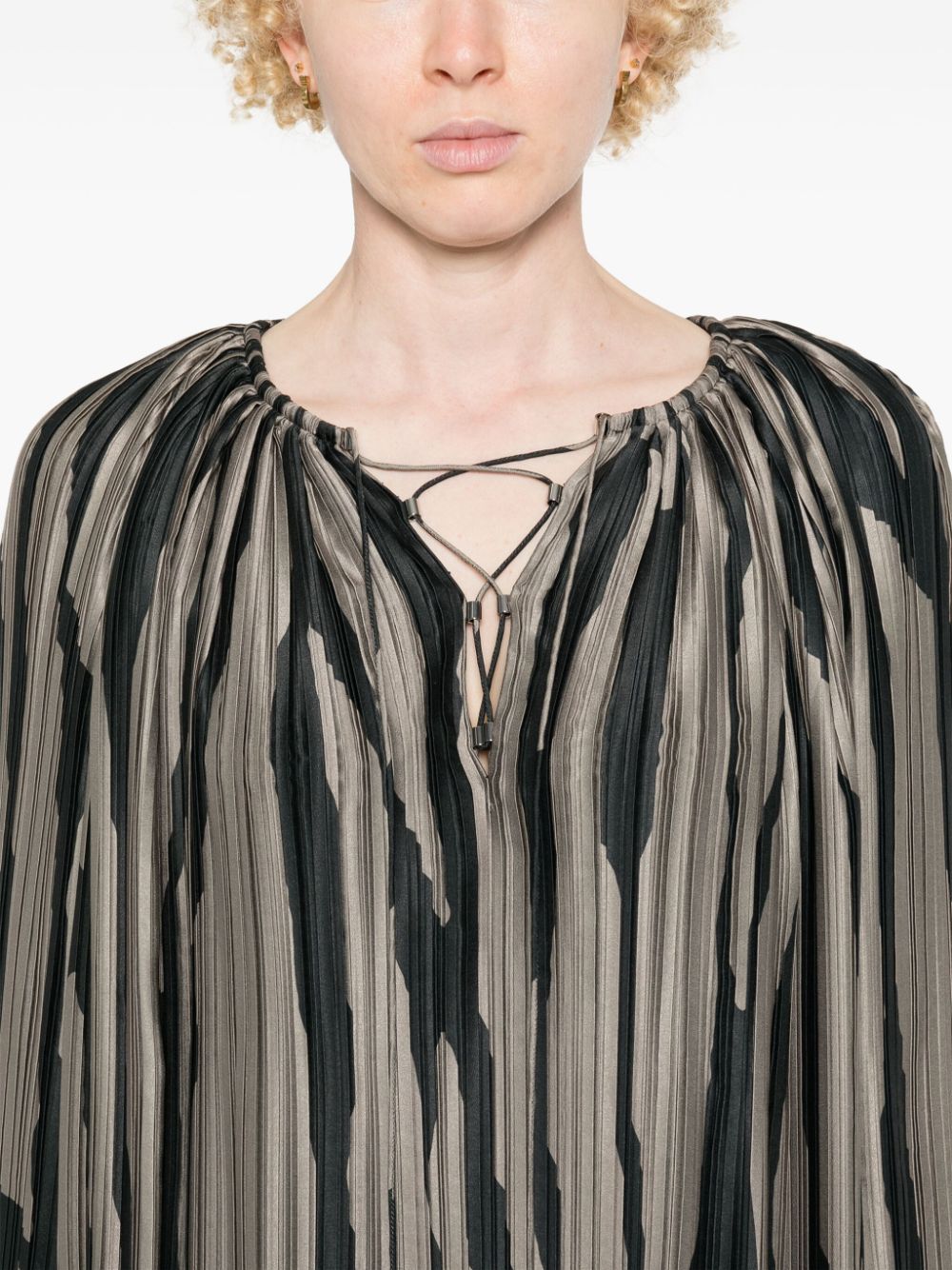 Blusa con stampa in grigio di Lanvin - donna 