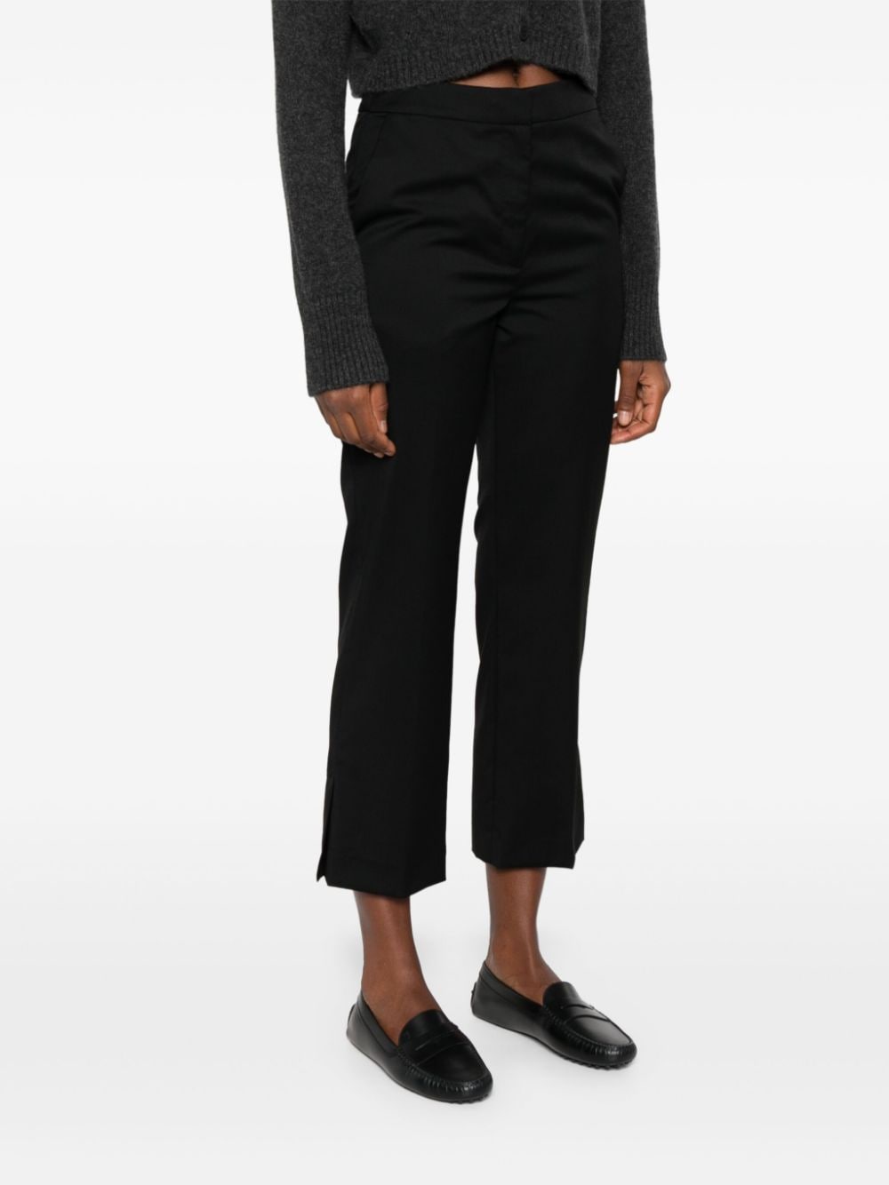 Pantaloni dorkas in nero Loulou Studio - donna 