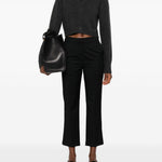 Pantaloni dorkas in nero Loulou Studio - donna 