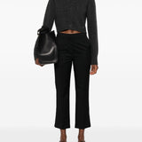 Pantaloni dorkas in nero Loulou Studio - donna 
