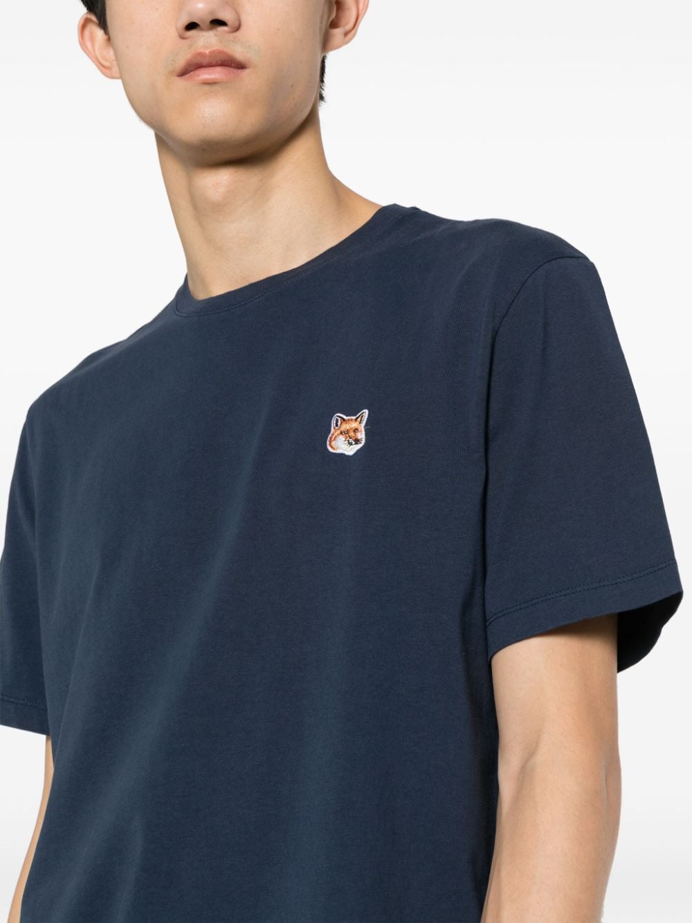 T-shirt con stampa Fox in blu - uomo 