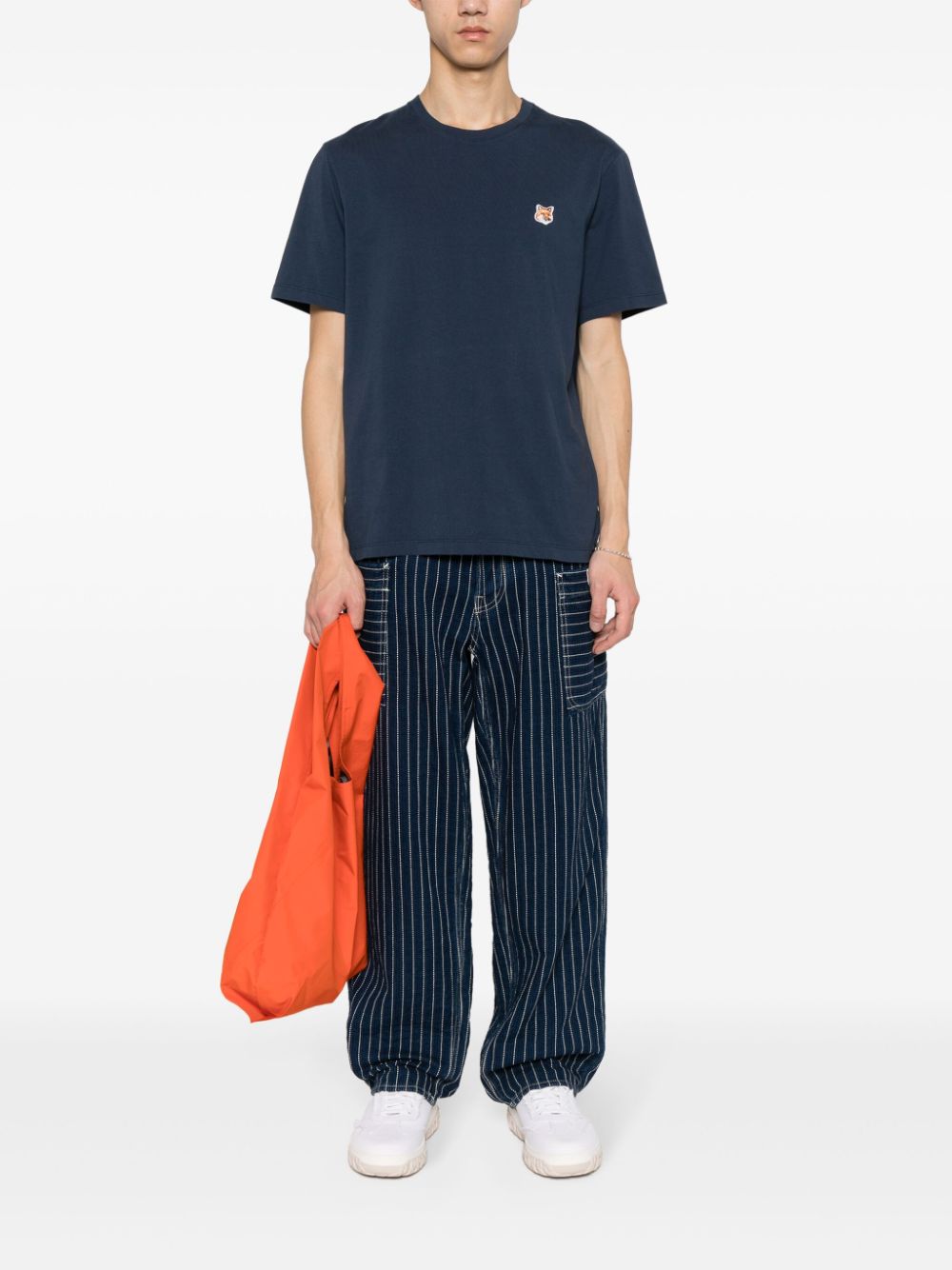 T-shirt con stampa Fox in blu - uomo 