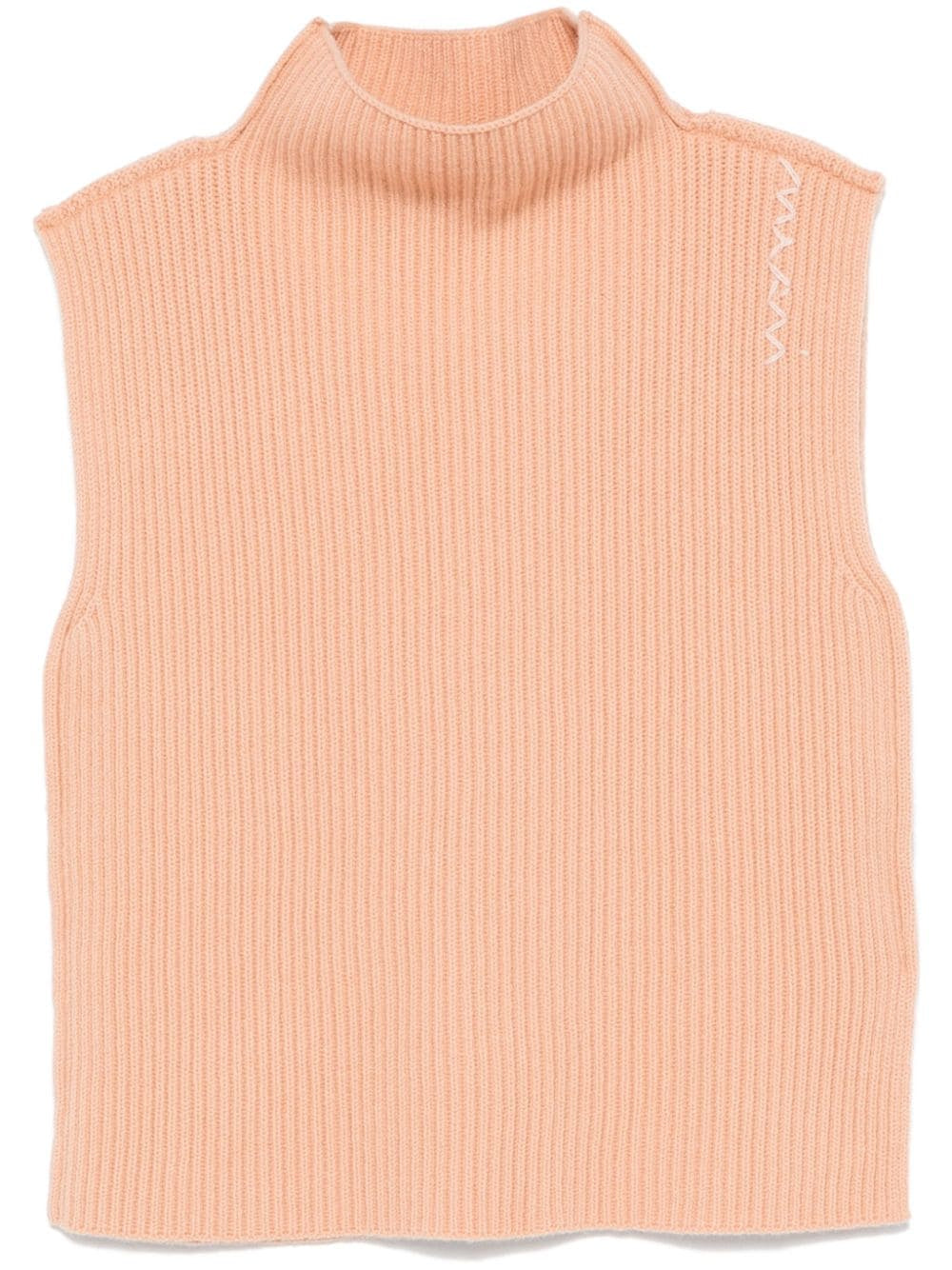 Gilet a coste con logo color pesca Marni - donna 