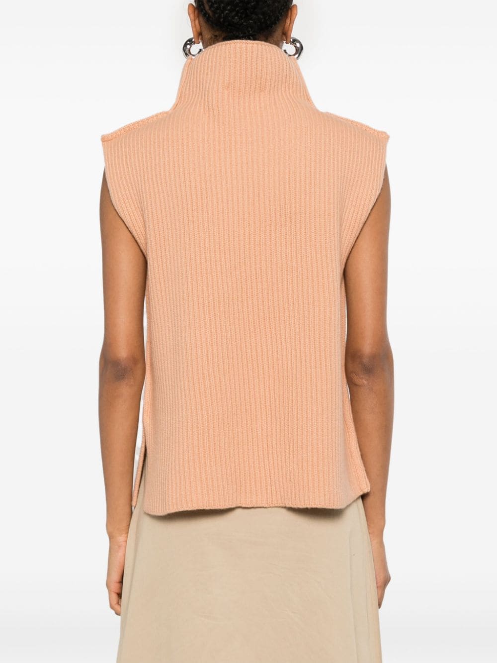 Gilet a coste con logo color pesca Marni - donna 