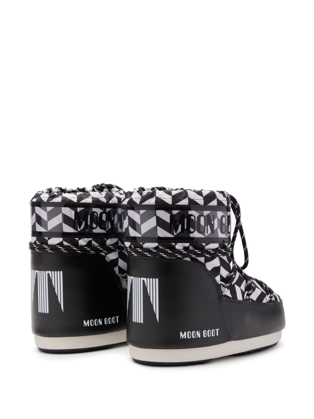 Stivaletti Icon Optical in bianco e nero Moon Boot - unisex 
