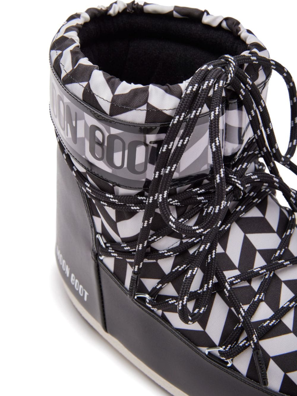 Stivaletti Icon Optical in bianco e nero Moon Boot - unisex 