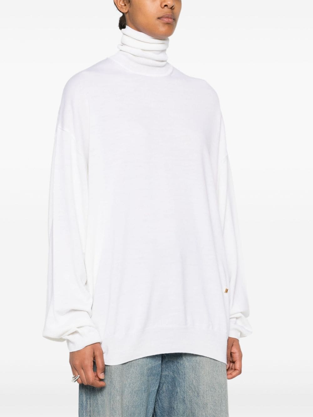 Maglione Golden M in bianco Moschino - donna 