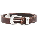 Cintura con fibbia Western in marrone - uomo 