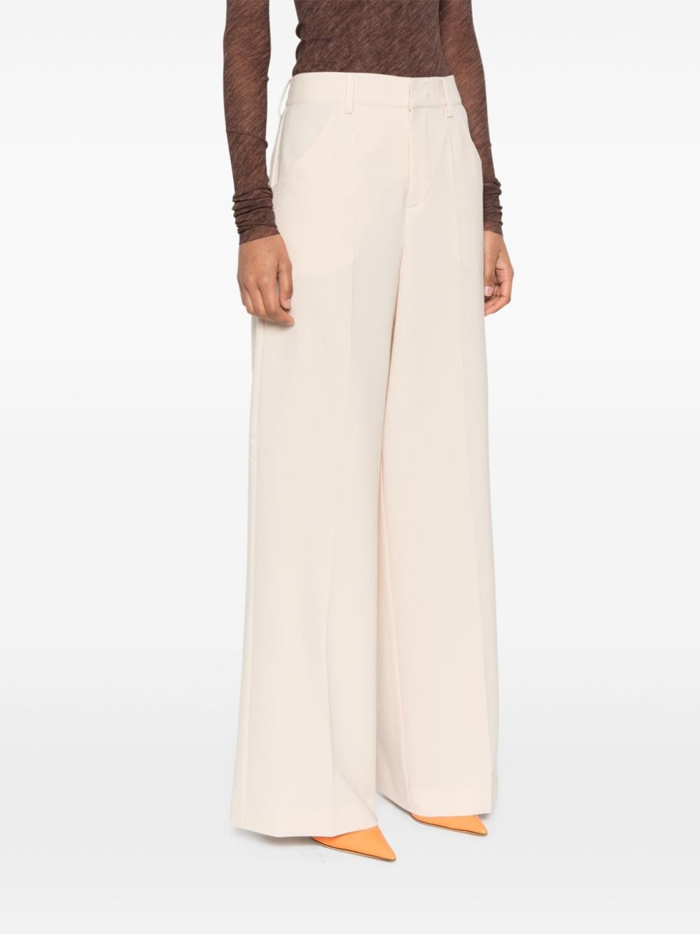 Pantaloni a gamba ampia in avorio Philosophy - donna 