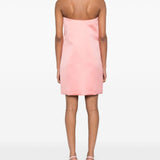 Abito corto satinato a portafoglio in rosa Philosophy di Lorenzo Serafini - donna 
