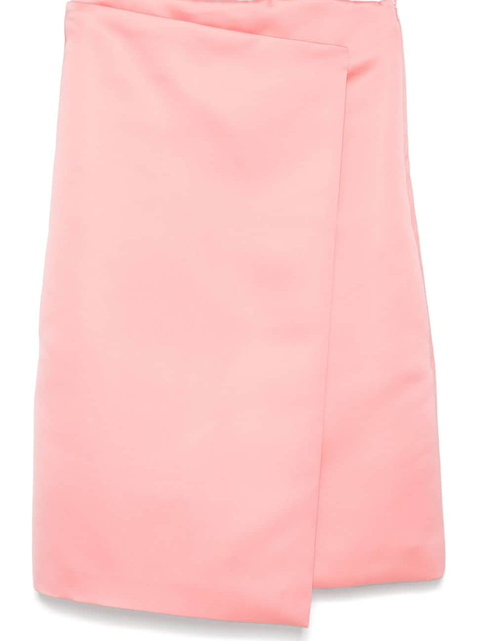 Abito corto satinato a portafoglio in rosa Philosophy di Lorenzo Serafini - donna 