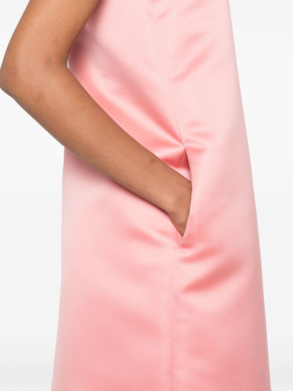 Abito corto satinato a portafoglio in rosa Philosophy di Lorenzo Serafini - donna 