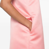 Abito corto satinato a portafoglio in rosa Philosophy di Lorenzo Serafini - donna 