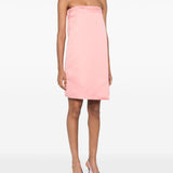 Abito corto satinato a portafoglio in rosa Philosophy di Lorenzo Serafini - donna 