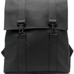 Zaino impermeabile con logo goffrato in nero Rains - unisex 
