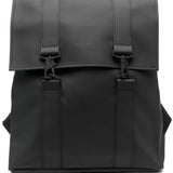 Zaino impermeabile con logo goffrato in nero Rains - unisex 