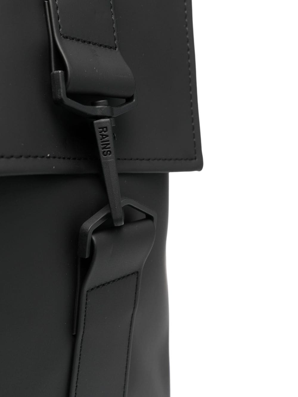 Zaino impermeabile con logo goffrato in nero Rains - unisex 
