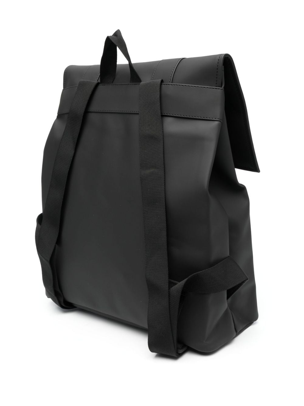 Zaino impermeabile con logo goffrato in nero Rains - unisex 