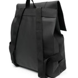 Zaino impermeabile con logo goffrato in nero Rains - unisex 