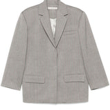 Blazer con motivo spigato in grigio Remain - donna 