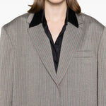 Blazer con motivo spigato in grigio Remain - donna 