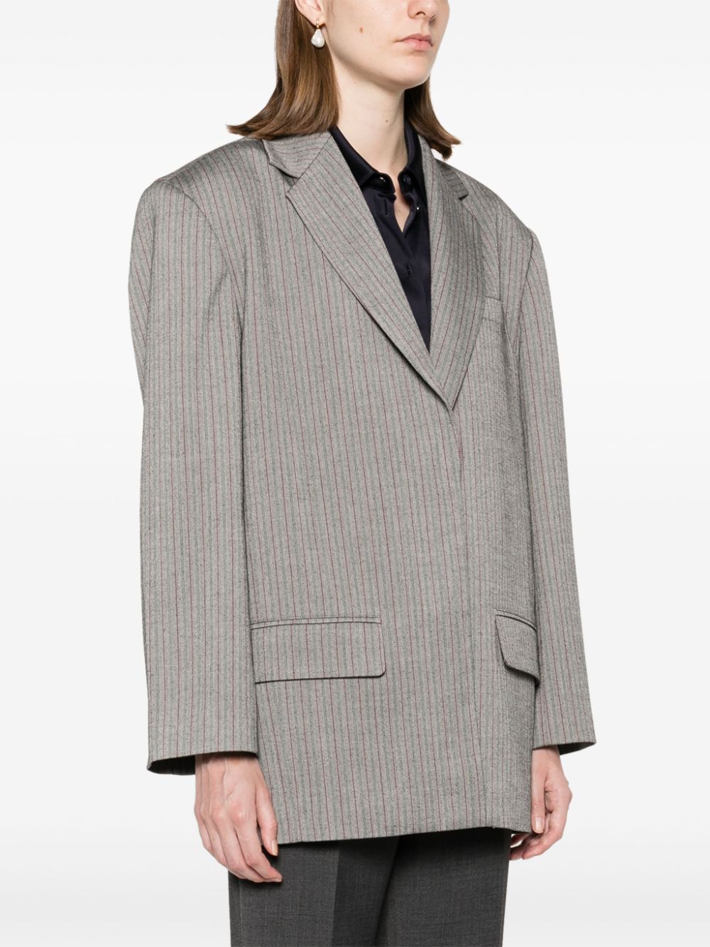Blazer con motivo spigato in grigio Remain - donna 