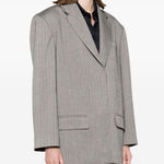 Blazer con motivo spigato in grigio Remain - donna 