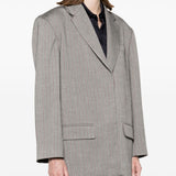Blazer con motivo spigato in grigio Remain - donna 