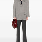 Blazer con motivo spigato in grigio Remain - donna 
