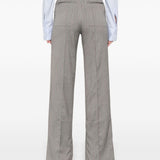 Pantaloni pied-de-poule con motivo a righe in grigio Remain - donna 
