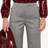 Pantaloni pied-de-poule con motivo a righe in grigio Remain - donna 