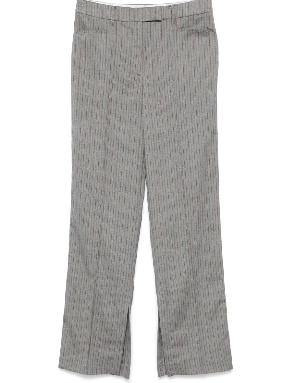 Pantaloni pied-de-poule con motivo a righe in grigio Remain - donna 