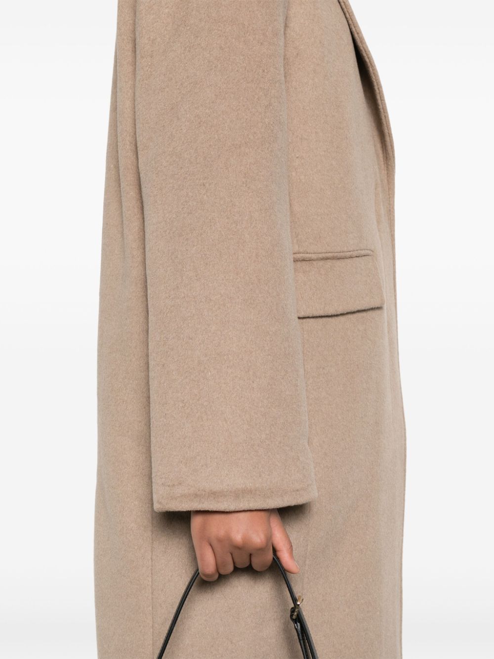 Cappotto monopetto in grigio talpa Remain - donna 