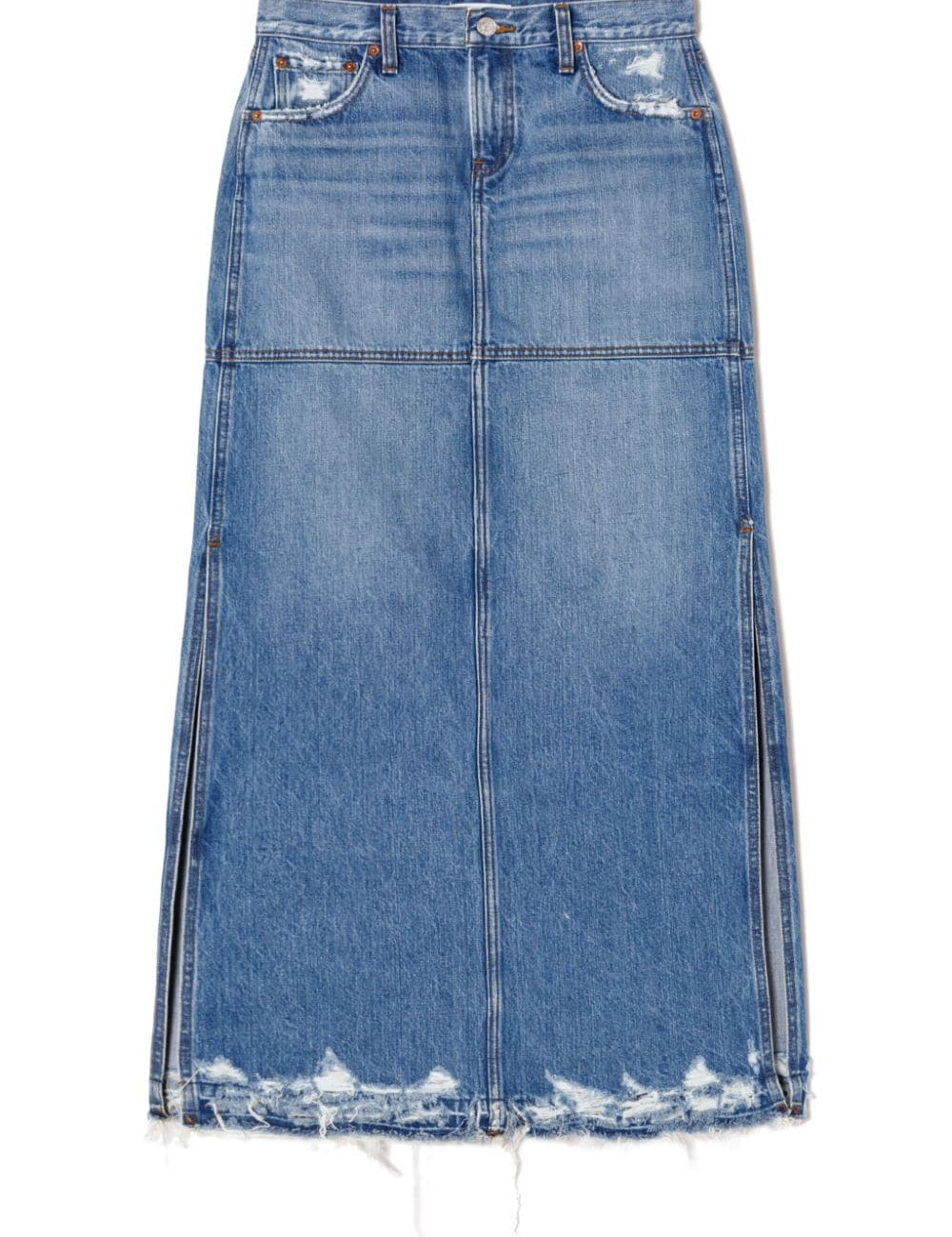 Gonna denim con vita media in blu Re/done - donna 