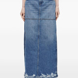 Gonna denim con vita media in blu Re/done - donna 