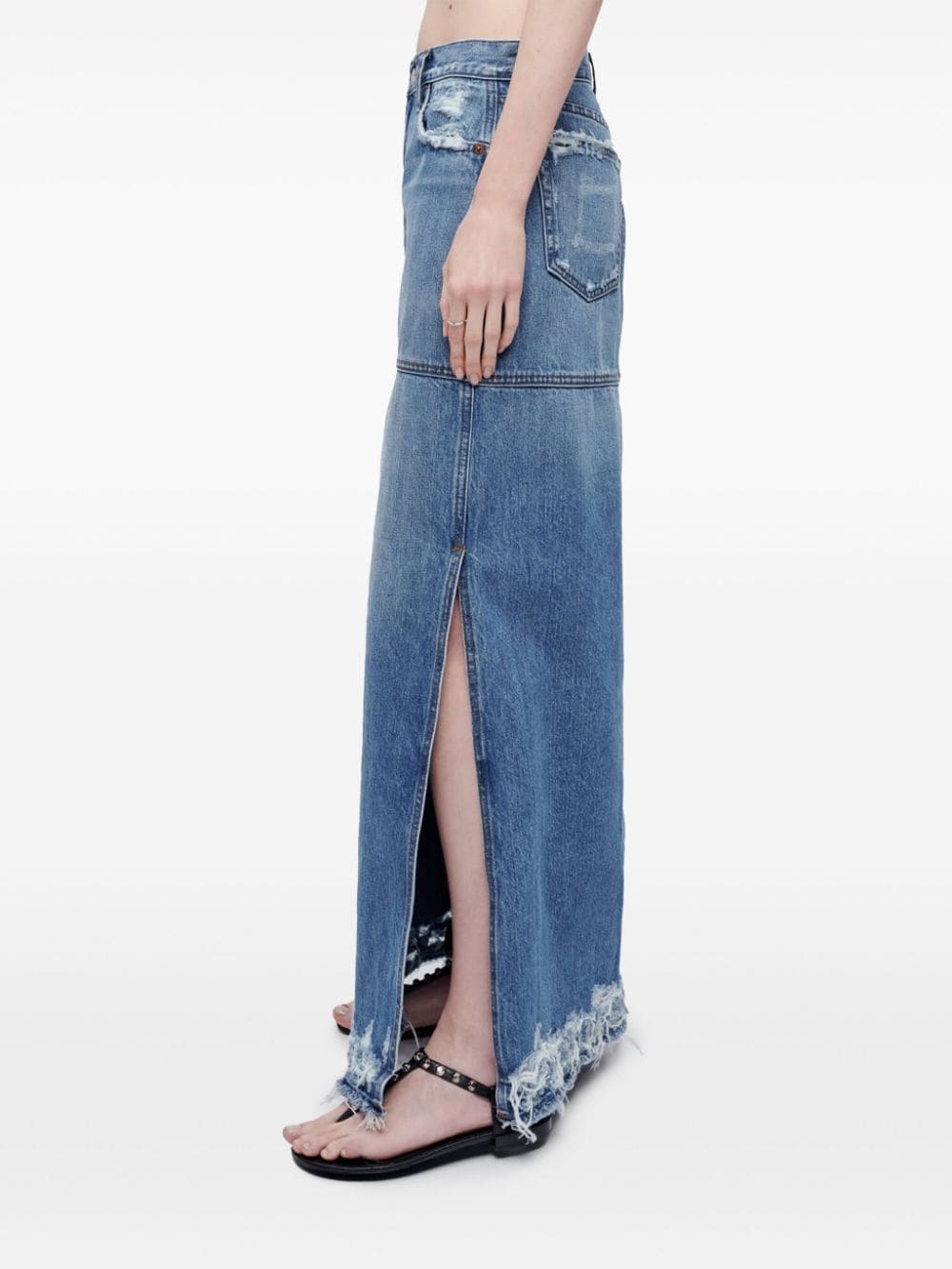 Gonna denim con vita media in blu Re/done - donna 
